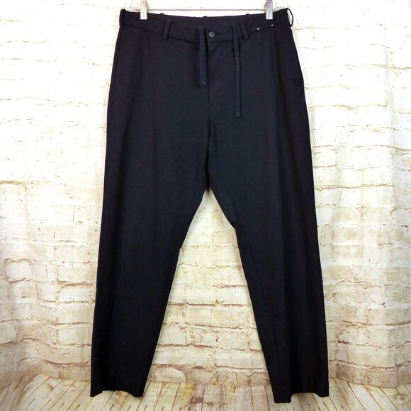 Uniqlo Pants Mens L 33-36 Navy Ezy Ankle Length Wool-Like Trouser Peppy 45149 - Picture 3 of 12